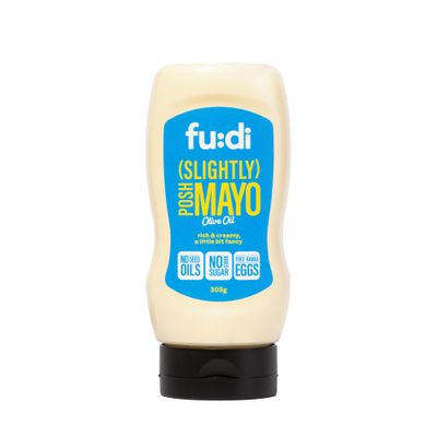 fu:di Slightly Posh Mayo - Made with Olive Oil and Free Range Eggs - Smooth, Rich & Creamy Mayonnaise - No Added Sugar, No Seed Oils, Keto, Low Carb (305g)