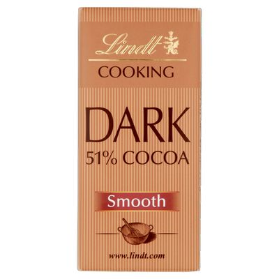 Lindt Cooking Chocolate Bar 51% - 200g Dark Baking Chocolate - Premium Swiss Cooking Chocolate