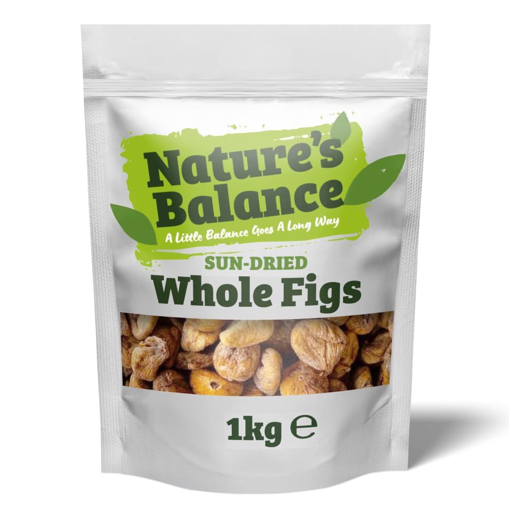 Natures Balance Sun Dried Figs 1kg - Turkish Angir Variety Ready to Eat Dried Fruit