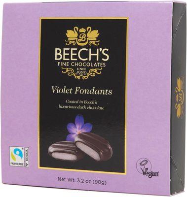 Beech's Violet Fondants, 90g - Floral Chocolate-Covered Creams