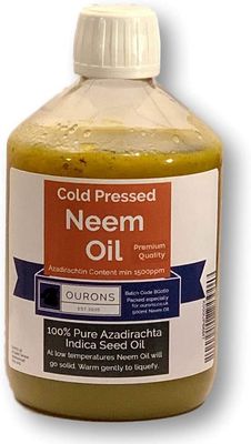 Neem Oil - 500ml Pure Cold Pressed Premium Seed Oil From India