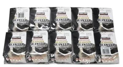 Kirkland Signature Roasted Seasoned Seaweed, 10 x 17g