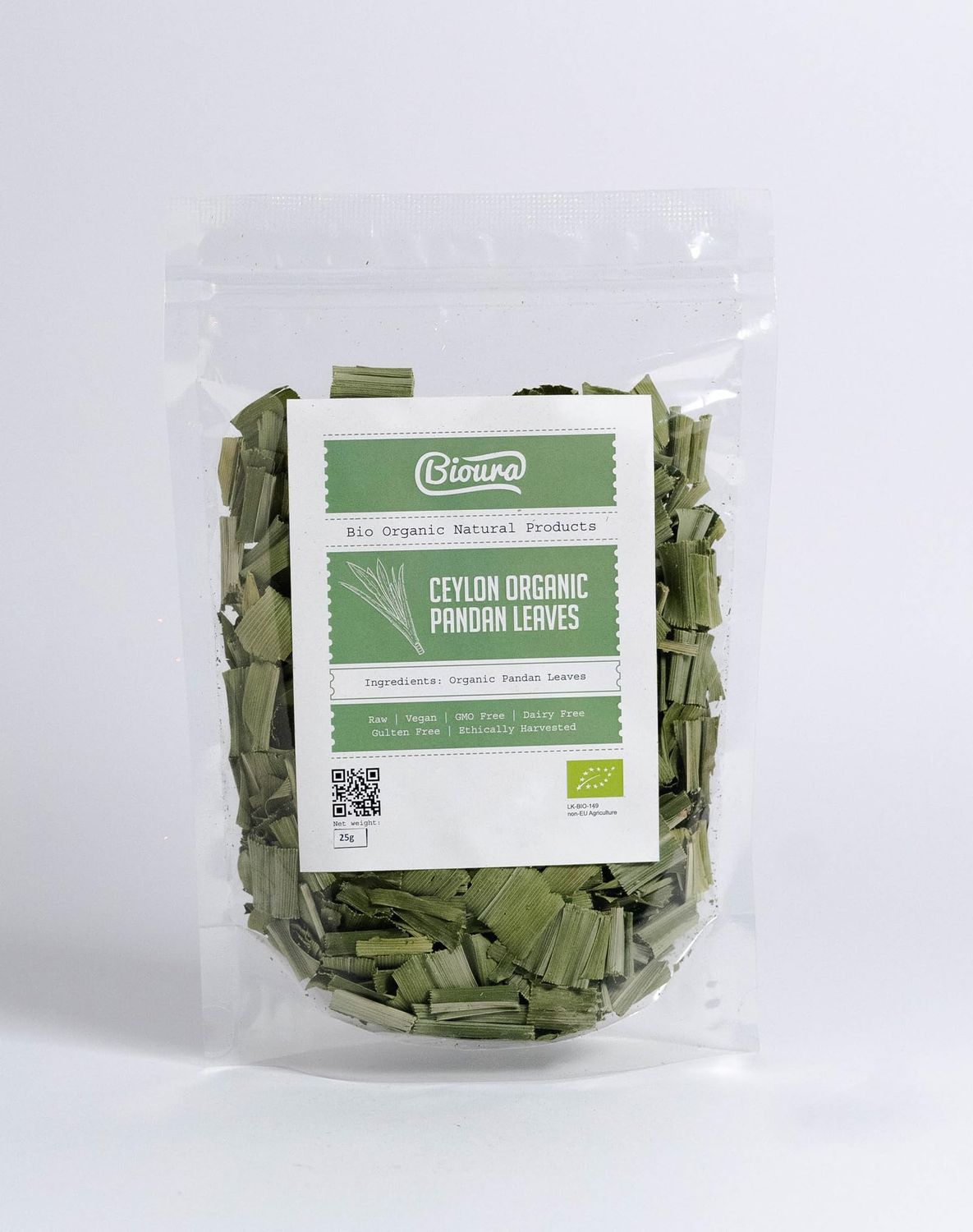Bioura Organic Ceylon Pandan Leaves 25g, Rich Aroma, Unique Flavour, Taste, Quality, Bio Organic Goodness