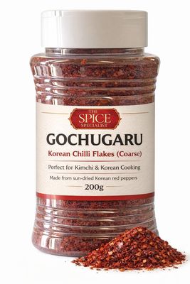 Gochugaru Korean Chilli Flakes (Coarse) for Kimchi - Authentic Red Pepper Flakes, 200g The Spice Specialist