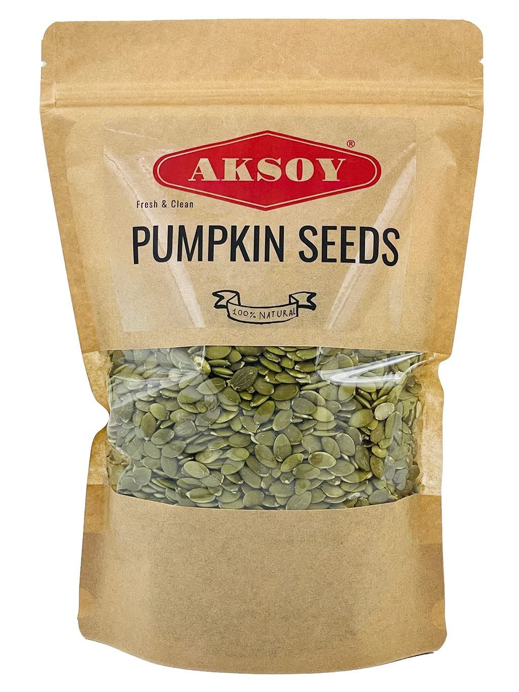 Aksoy Pumpkin Seeds 650Gr Premium Quality, GMO-Free &amp; Vegan - High in Protein &amp; Fiber, Perfect for Snacking, Baking, Salads, Healthy Recipes &amp; More Ideas