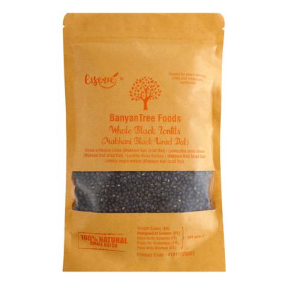 BanyanTree Foods Pure Black Lentils (Makhani Black Urad Dal), 500g All Natural, Indian Origin Unpolished