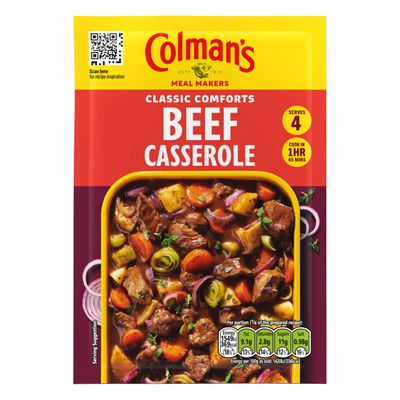 Colman's Classic Comforts Beef Casserole Meal Maker perfect with creamy mashed potato quick to prepare casserole mix 40 g