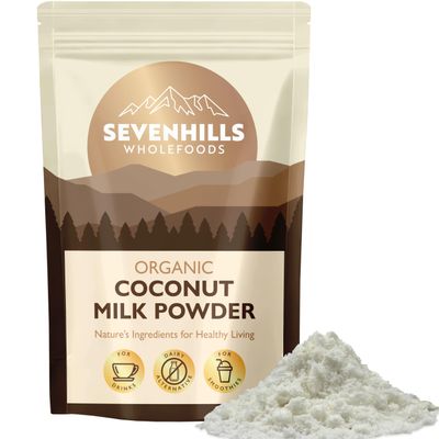 Sevenhills Wholefoods Organic Coconut Milk Powder 400g Vegan Milk Alternative Gluten-free for drinking, cooking and baking ideal for lattes, curries and sauces
