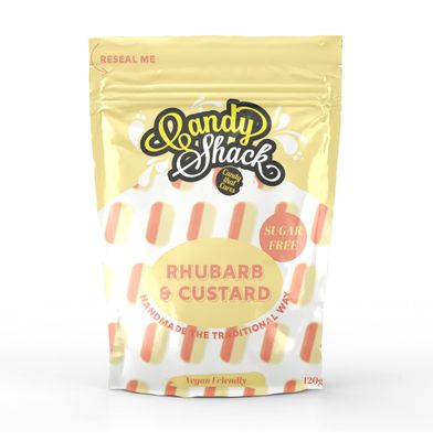 Candy Shack Sugar Free Rhubarb and Custard, 120g