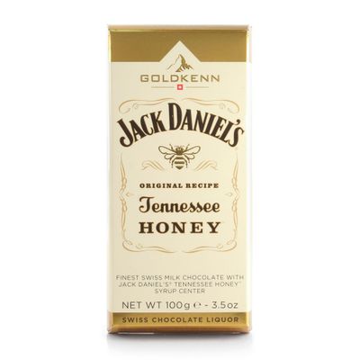 Jack Daniel's Tennessee Honey Liqueur Swiss Chocolate Bar 100g Premium Milk Chocolate Goldkenn Liqueur Collection