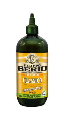 Filippo Berio Squeezable Classico Olive Oil 500ml - Easy-Pour Olive Oil, Ideal for Frying, Roasting &amp; Everyday Use