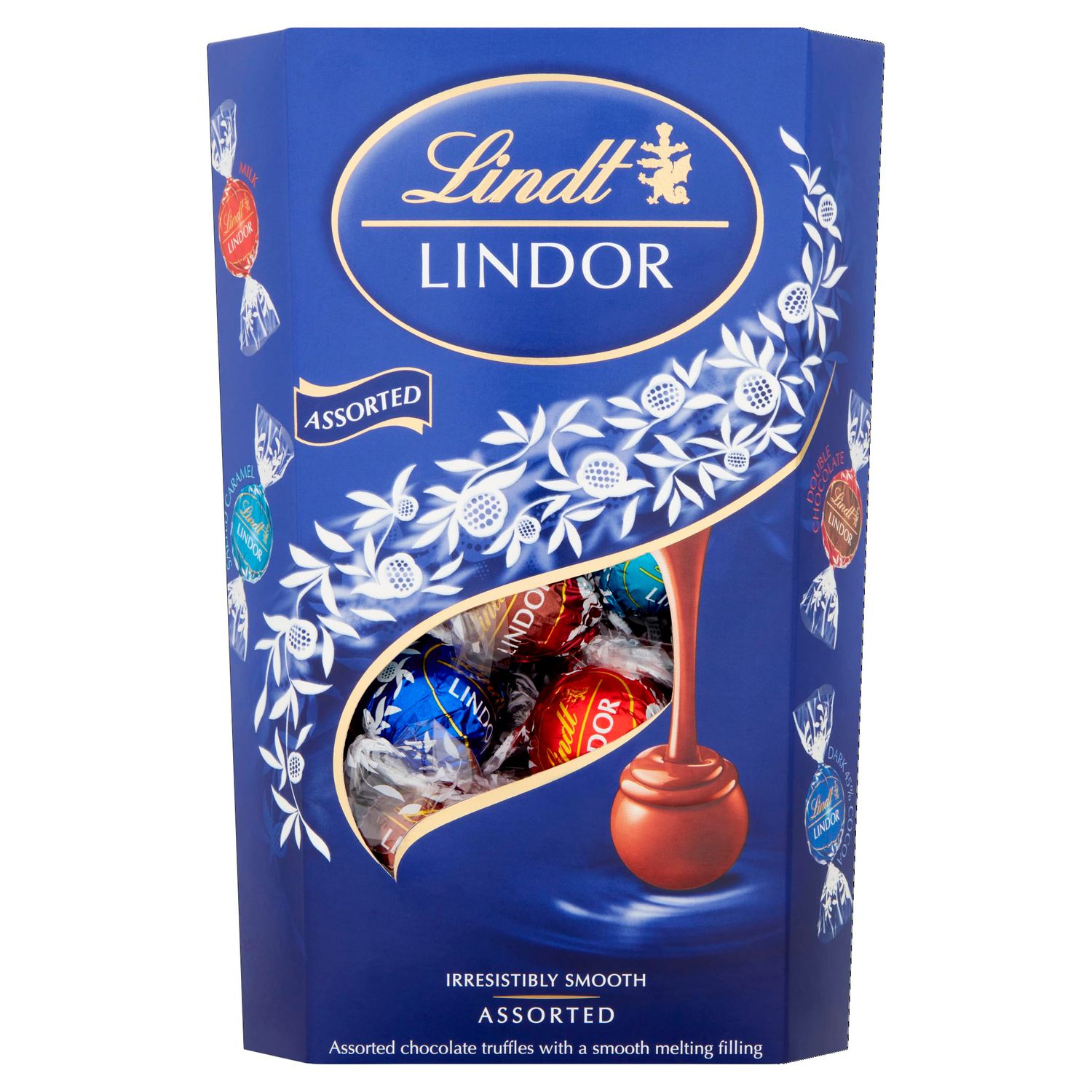 Lindt Lindor Blue Assorted Chocolate Truffles - 337g Box (Approx. 26 Balls) - Smooth Filling - Gift, Birthday, Congratulations, Sharing Treat