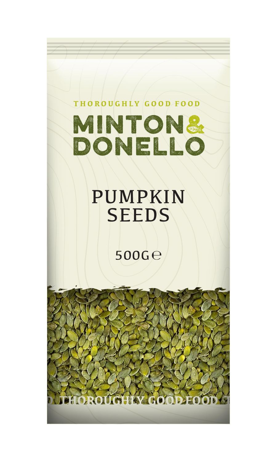 Minton &amp; Donello Bulk Organic Pumpkin Seeds 500g - Raw, High-Protein Seeds Perfect for Snacking, Topping Bowls, Baking, Granola &amp; Adding Natural Goodness to Everyday Meals