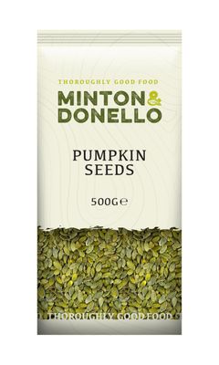 Minton & Donello Bulk Organic Pumpkin Seeds 500g - Raw, High-Protein Seeds Perfect for Snacking, Topping Bowls, Baking, Granola & Adding Natural Goodness to Everyday Meals