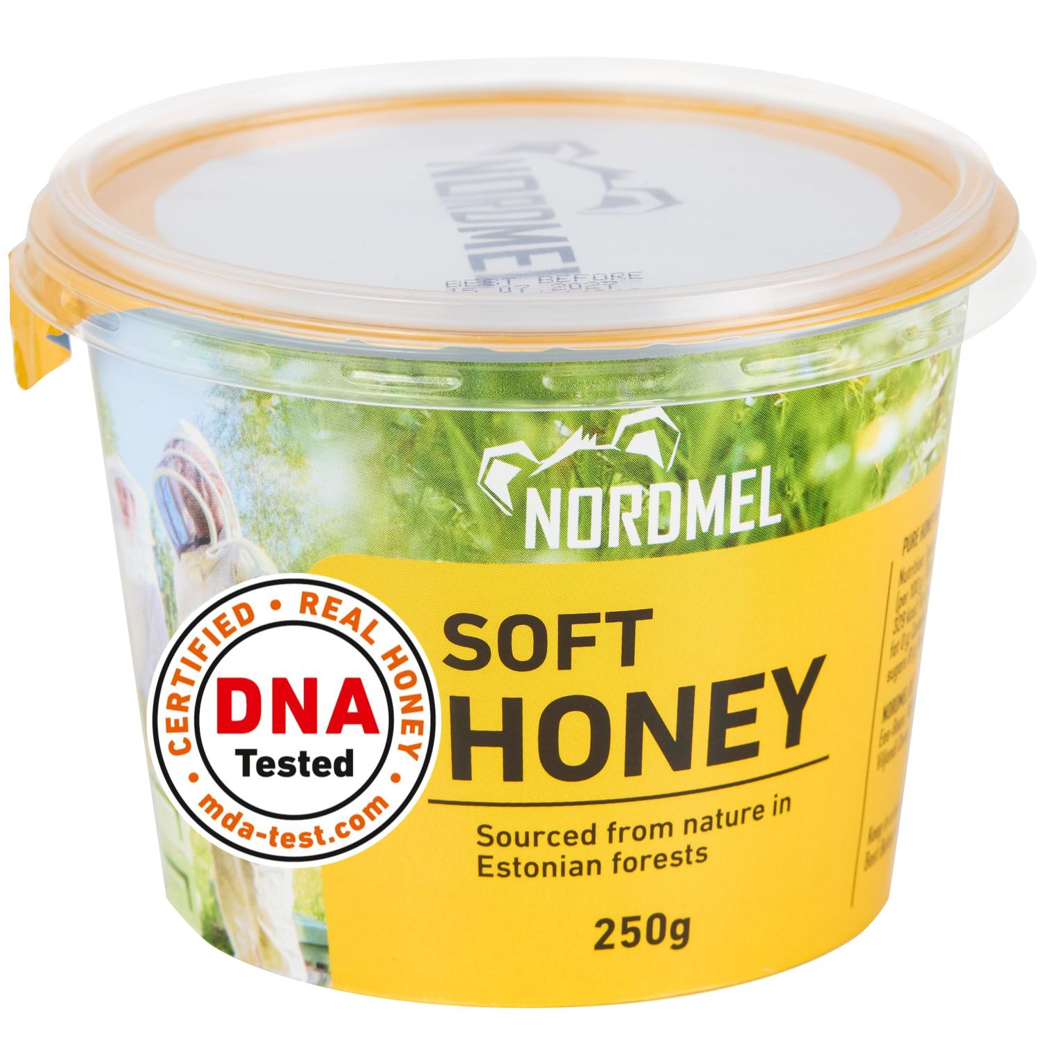 Nordmel Pure Natural Soft Honey 2 KG (8 250 gram Cups) - Unpasteurised, Unfiltered, Crystallized, Natural Honey