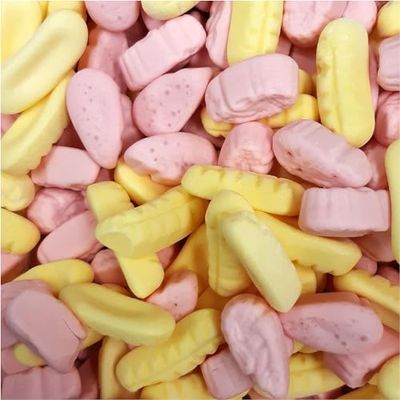 Foam Banana and Shrimps Sweets 500 Gram Bulk Bag 500g Assorted Sweet Pick and Mix for Parties, Gifts, and Sharing.