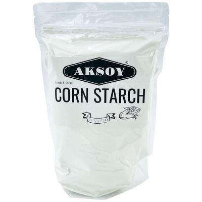 AKSOY 100% Pure Corn Starch 1.25 KG Airtight Container All Natural Thickener for Soups, Stews, Gravy, Baking Pies, Puddings &amp; Cakes Non-GMO, Vegan, Food-Grade