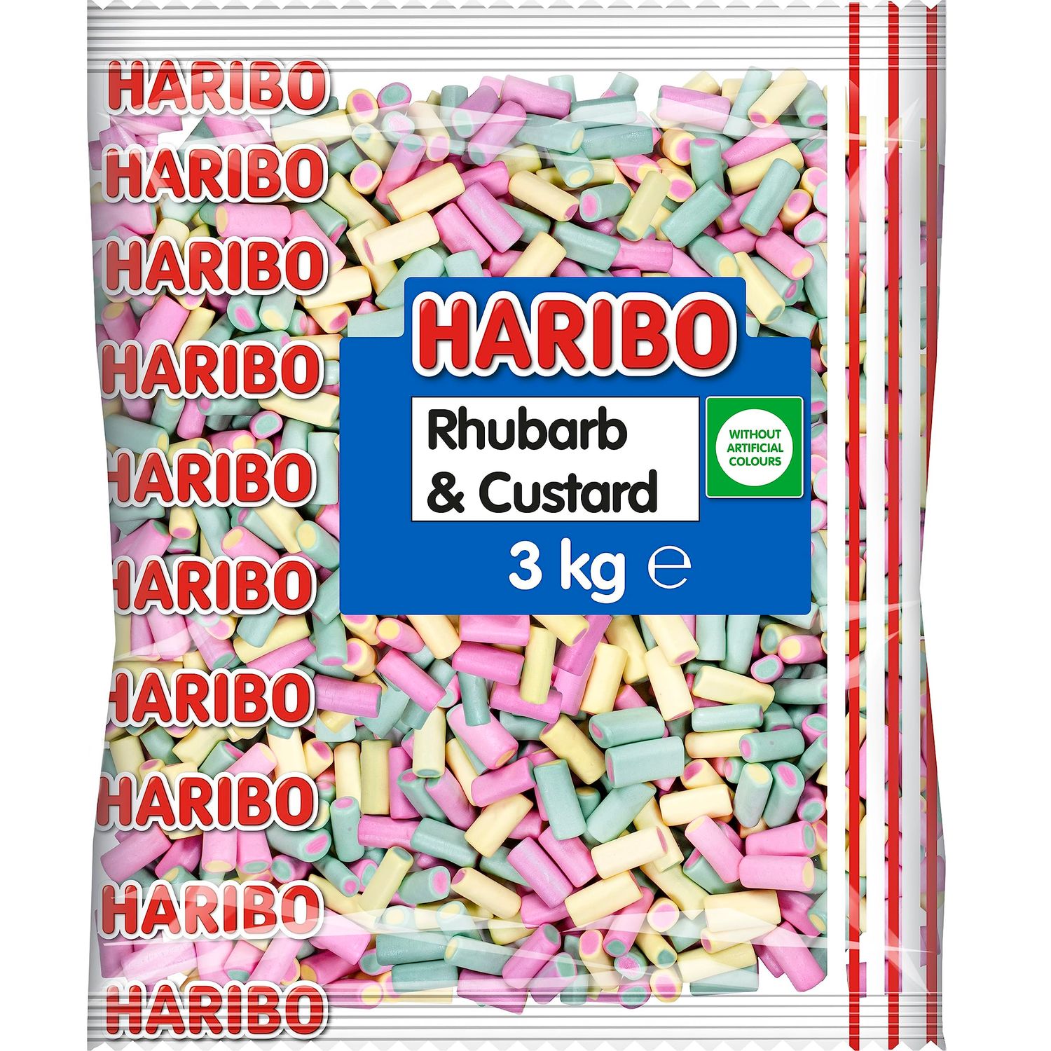 HARIBO Rhubarb and Custard Bulk Bag, 3 kg