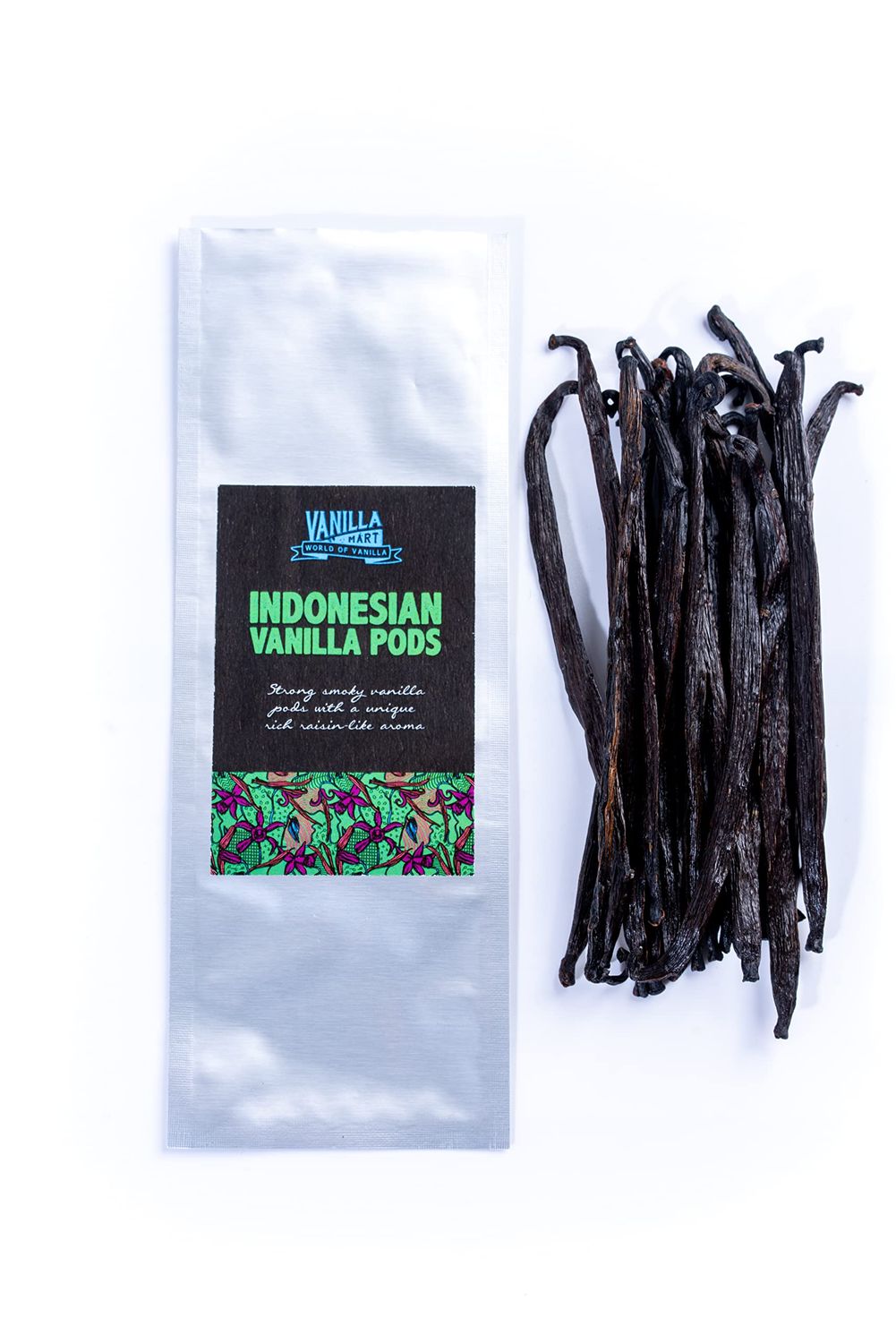 Vanilla Mart - Indonesian Vanilla Pods - Pack of 5 Vanilla Pods - Grade A Vanilla Beans - Whole Grade A Vanilla Pods - Premium Indonesian Vanilla - Vanilla Pods &amp; Beans from Around The Globe