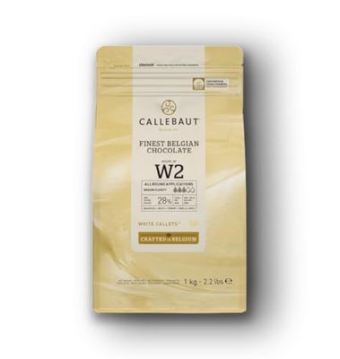 Callebaut W2 Finest Belgian White Chocolate Couverture Callets 28.0% Cocoa 1kg