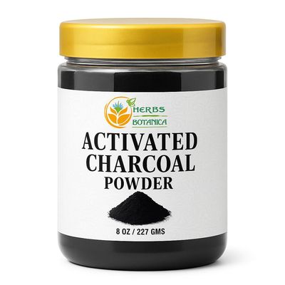 Herbs Botanica Activated Charcoal Powder 227 gms 100% Food Grade Bamboo Charcoal Powder for Baking, Soap Making, &amp; DIY for Multiple Uses 8 oz