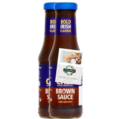 Brown Sauce from Ireland Bundle with Chef Brown Sauce 330g 2 Pack + Brightdale Kitchen Booklet