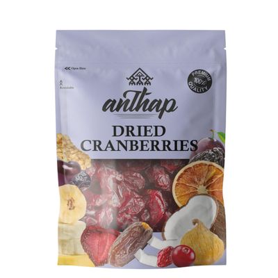 Anthap Dried Cranberries, Sweet &amp; Tart Flavour, Ideal for Trail Mix, Salads &amp; Cereals, Resealable Bag, Perfect for Snacking and Baking, Rich in Antioxidants, High in Fibre, 1kg