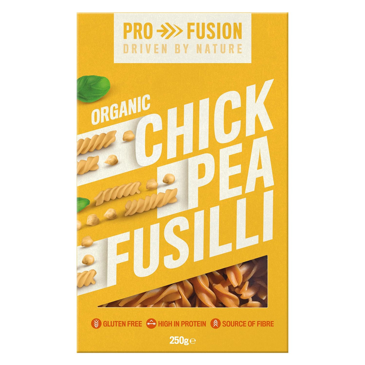 Profusion Organic Chickpea Fusilli, 250g - Grain-Free, High Protein &amp; Vegan-Friendly Pasta