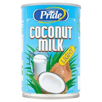 Pride Light Coconut Milk 400ML Curries, Soups, Sauces 65% Coconut Suitable for Vegans 400ml (Pack of 1)