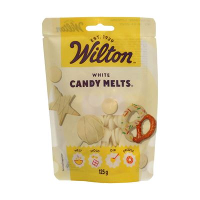 Wilton Candy Melts White: Melting Candy with Sweet Creamy Flavour for Molding, Dipping and Decorating, Optimal for Cake Pops, Candies, Cakes and Coating Treats - 125 g
