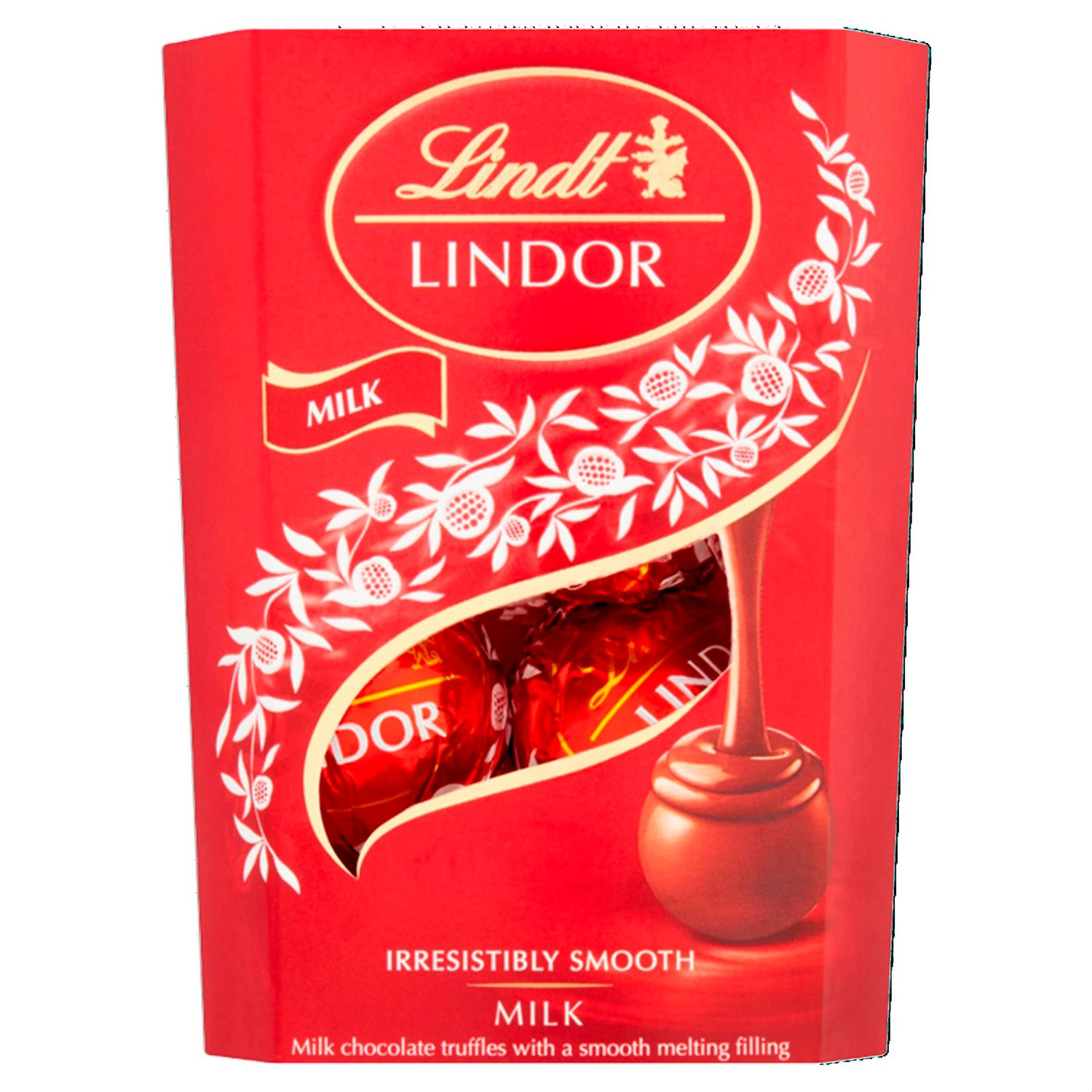 Lindt Lindor Milk Chocolate Truffles - 37g - Smooth Melting Filling - Treat or Stocking Filler for Him &amp; He