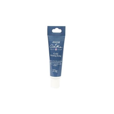 House of Cake Gold Glitter Icing Tube, Writing Icing For Messages, Decorations, Cakes, and Shapes, 25g