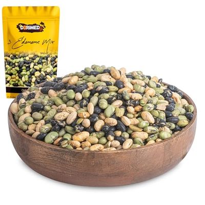 Edamame beans 1 Kg I Mix of 3 lightly salted roasted soya beans 1000g I Gluten-free I Tasty natural dried beans I High in protein I Suitable for Vegans I Snacks