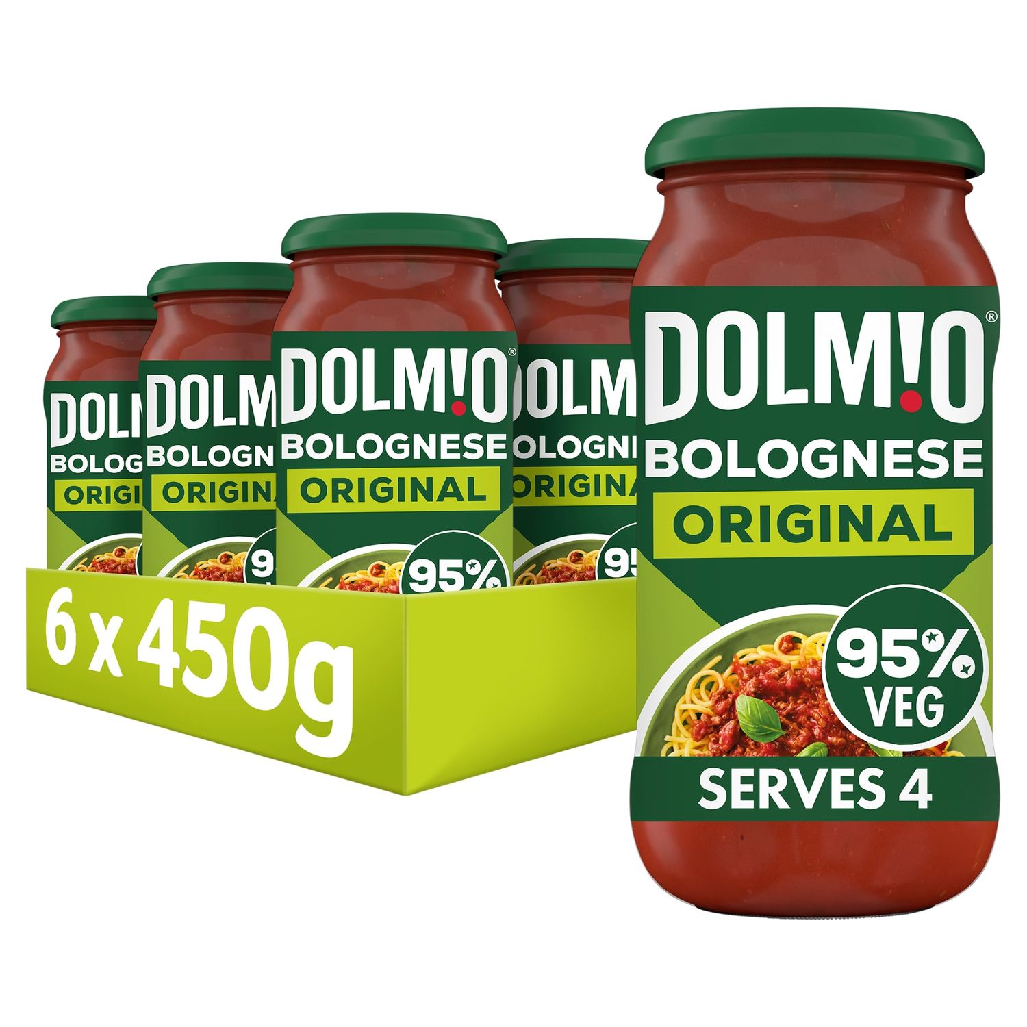 Dolmio Bolognese Original Pasta Sauce Jar, Bulk Multipack, 6 x 450g