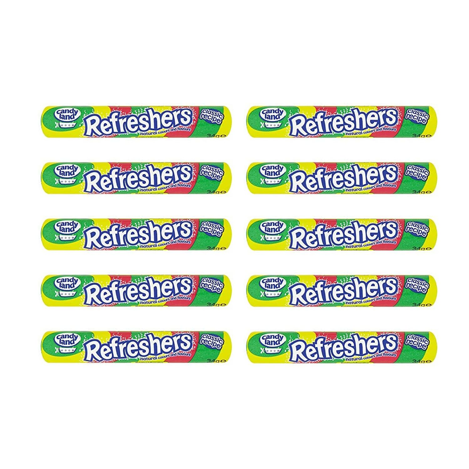 Barratt Refreshers Fruity Flavour Fizzy Sweets (10 Pack)