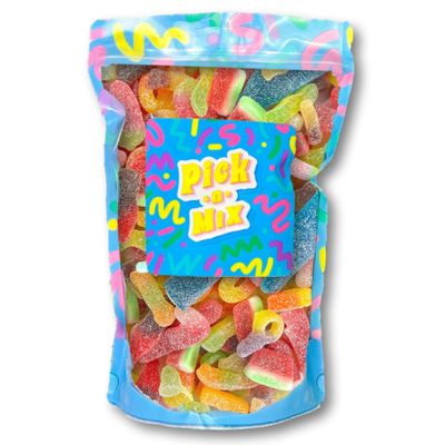 Fizzy Sweets Pick and Mix - Fizzy/Sour Sweets Classic Retro Pick and Candy Selection - Sour Sweet Mix By The Sweet Treat Gifting Co.