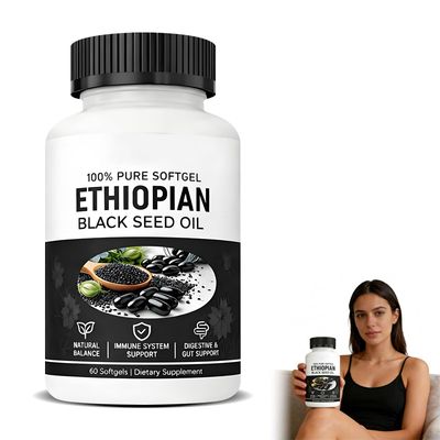 Purely Ethiopian Black Seed Oil Capsule, High Strength Cold Pressed Black Seed Oil, 100% Pure Virgin Nigella Sativa Softgels, Natural Formula for Men and Women (1 Bottle) Suitable for All Skin Types