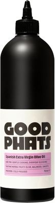 GOOD PHATS Spanish Extra Virgin Olive Oil Squeezy - Everyday Cold-Pressed Cooking Oil in Convenient Squeezy Bottle - For Drizzling, Dipping & Gentle Cooking - Warm, Rounded Fruity Flavour (750ml)