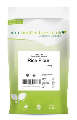 yourhealthstore Glutinous Rice Flour 500g, Sweet White, Gluten Free, Mochi Flour, (Resealable and Recyclable Pack).