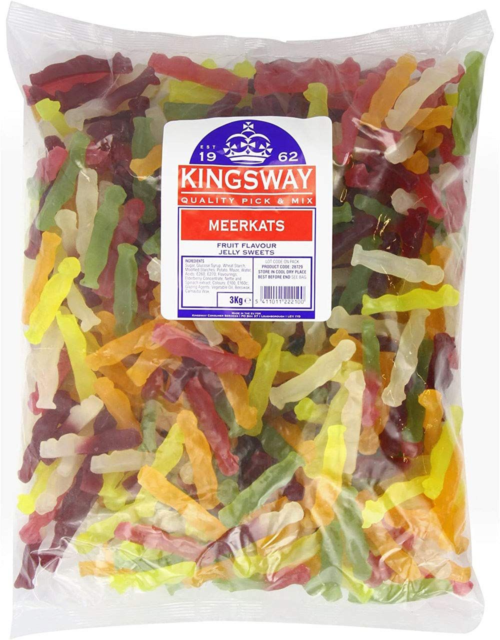 Kingsway Candy Sweets - Over 300 Different Sweets &amp; Weights to Choose from (Meerkats, 500g)