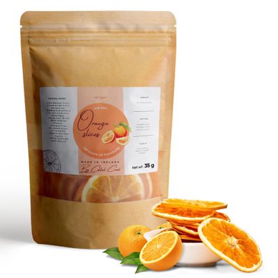 Cocktail Crowd Dried Orange Slices Wheels, Cocktail Garnish Orange Slices Nothing Added Dehydrated Gluten & Sugar Free Orange Slices for Drinks, Fruits for Drinks Cocktail Gins (35 Grams)