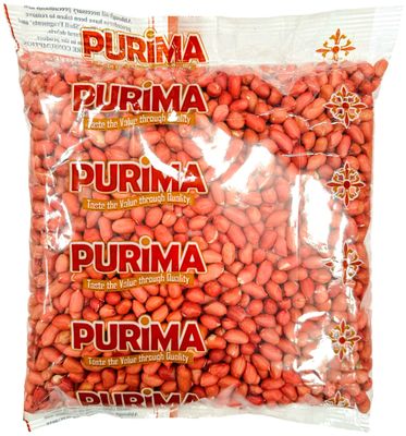 Red Skin Peanuts 1kg - Raw Whole Skinned Peanut Nuts - Natural Bulk Ready to Eat Edible Nut For Human Consumption - Protein Unsalted Unroasted Shelled Redskin Kernels Jugu (Packaging May Vary) PURIMA