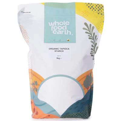 Wholefood Earth Organic Tapioca Starch - 3 kg GMO Free Vegan Certified Organic