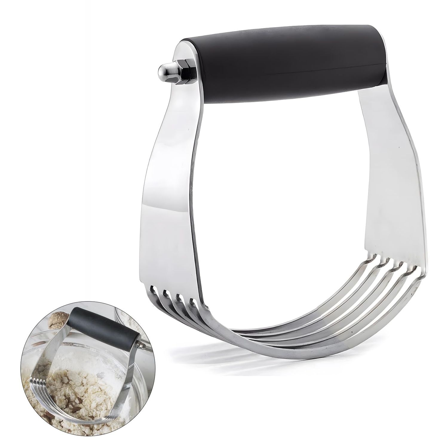 Pastry Cutter &amp; Dough Blender Set - Heavy Duty Stainless Steel Baking Tools with Ergonomic Non-Slip Grip - Ideal for Flaky Pie Crust, Biscuits, Scones &amp; Pastry Dough