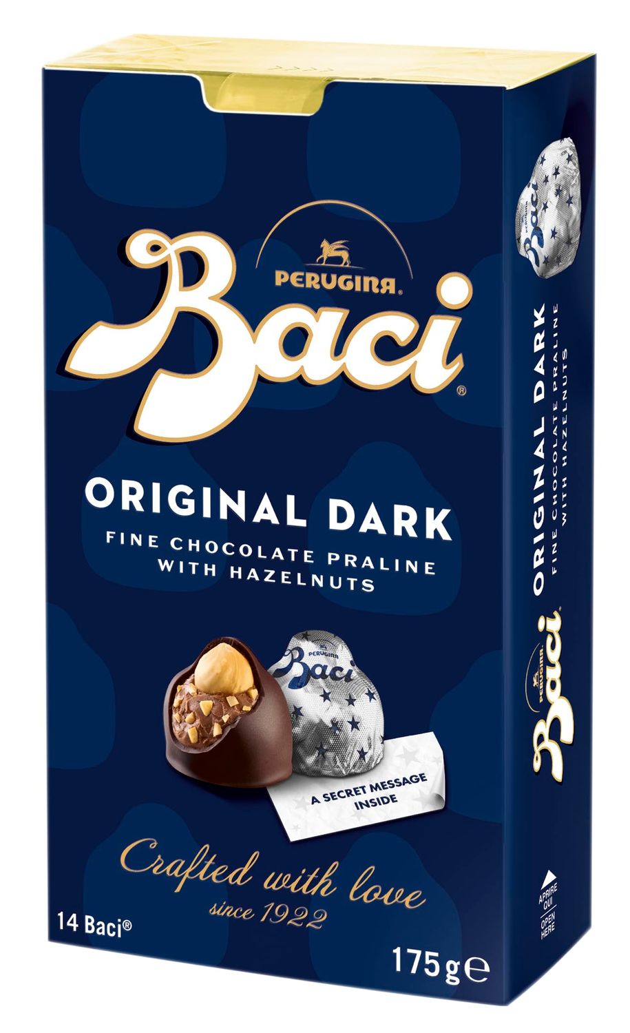 Baci Original Dark Bijou, Chocolate Truffles with Hazelnut, Gluten Free, Box, 175 g (Pack of 1)