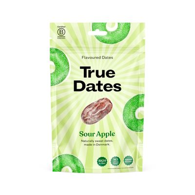 True Dates - Sour Apple naturally flavored dates Apple Flavor 100 g