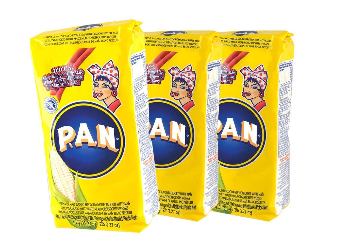 White corn flour, precooked Colombia - Venezuela, bag 1, 0 kg - Harina de Maiz Blanco precocida, 3 x 1kg.