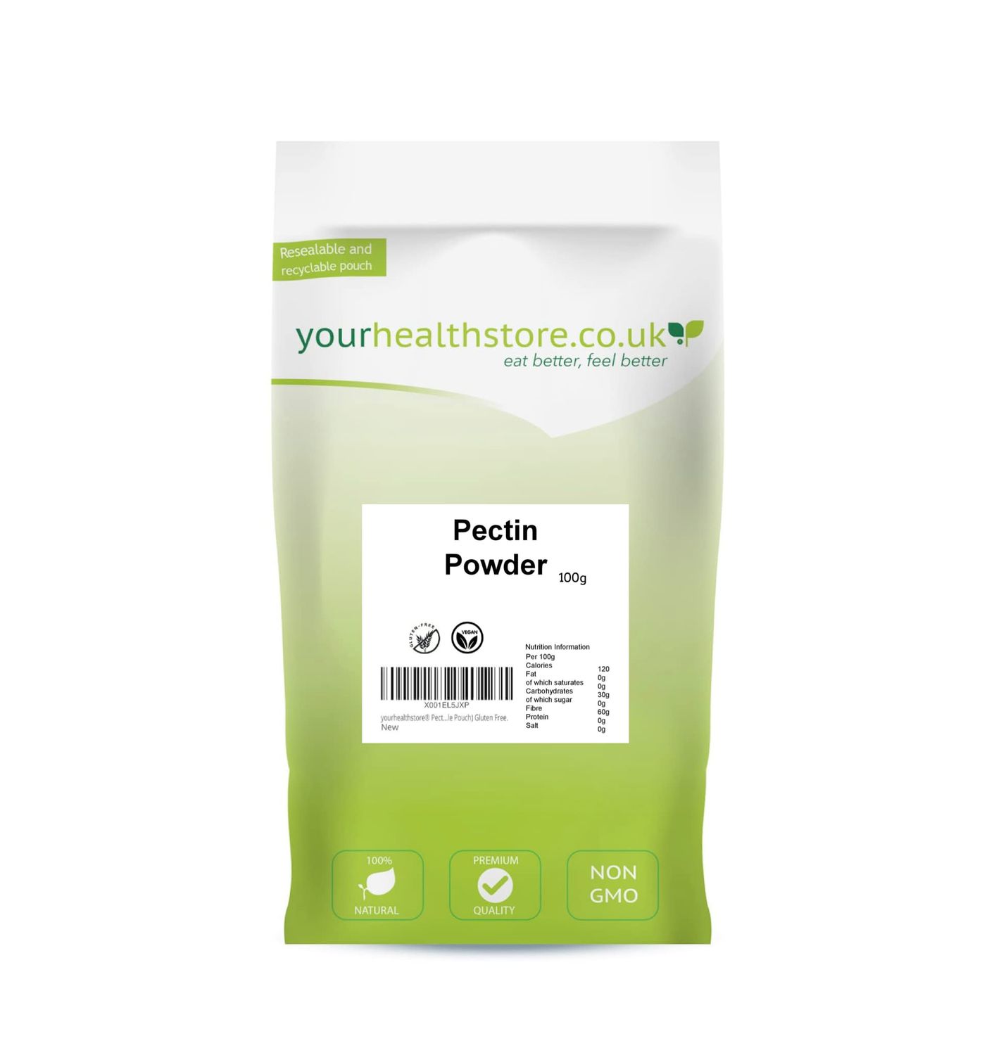 Pectin Powder 100g by yourhealthstore, 100% Pure Non GMO, For Jam and Marmalade Making.
