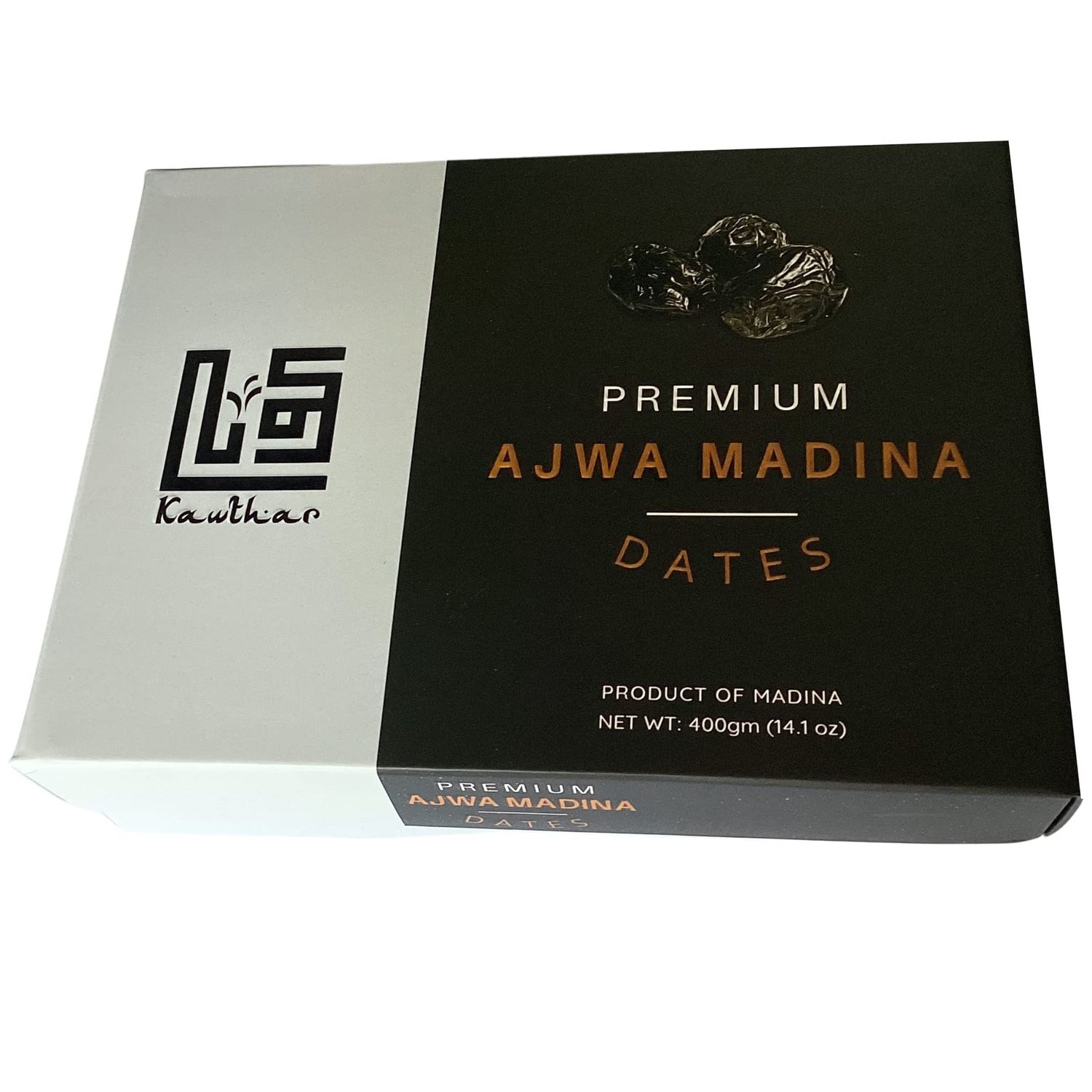 Premium Jumbo Ajwa Dates 400g Gift Box by Kawthar (New Harvest)