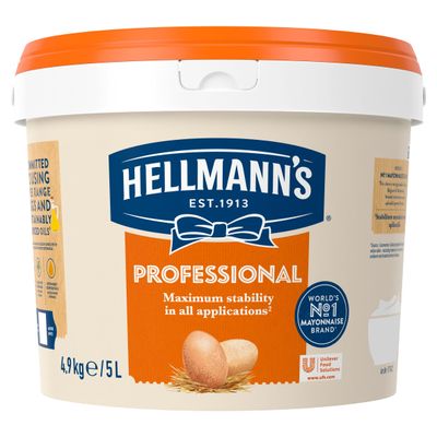 Hellmann's Professional Mayonnaise, Catering Mayonnaise, Bulk buy food, 5 Litre Tub